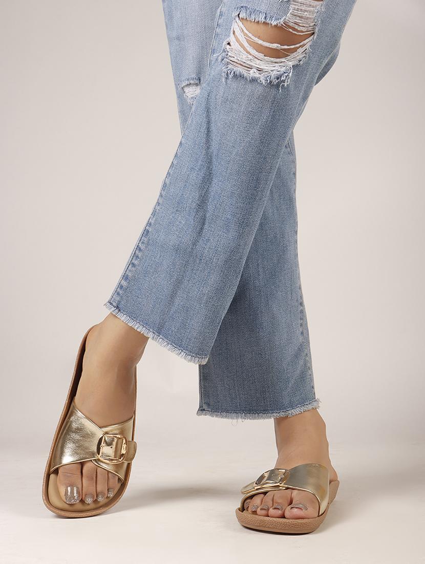 women solid slip on flats - 22013300 - Standard Image - 1