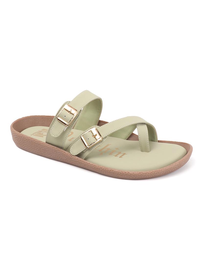 women green slip on sandal - 22013308 - Standard Image - 4