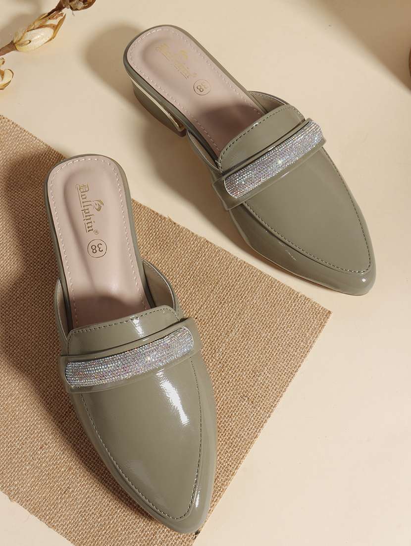 women green slip on mule