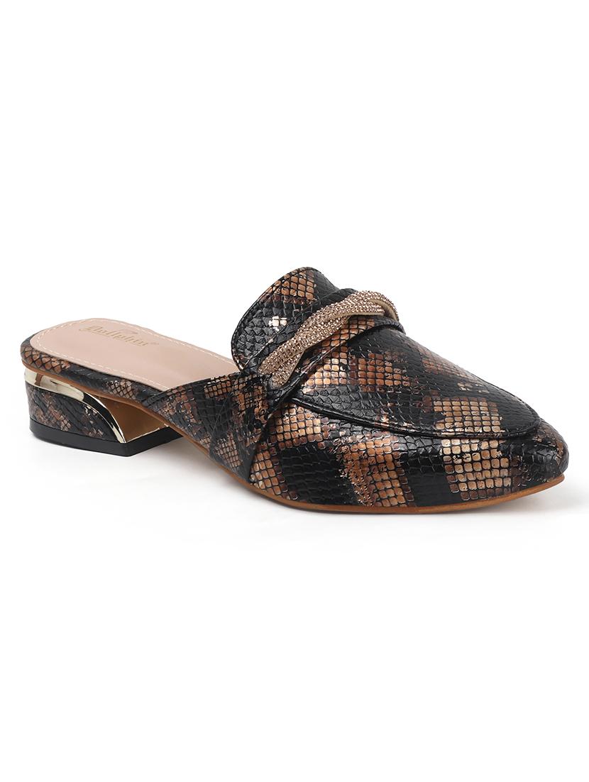 women black animal print slip on mule - 22013313 - Standard Image - 4
