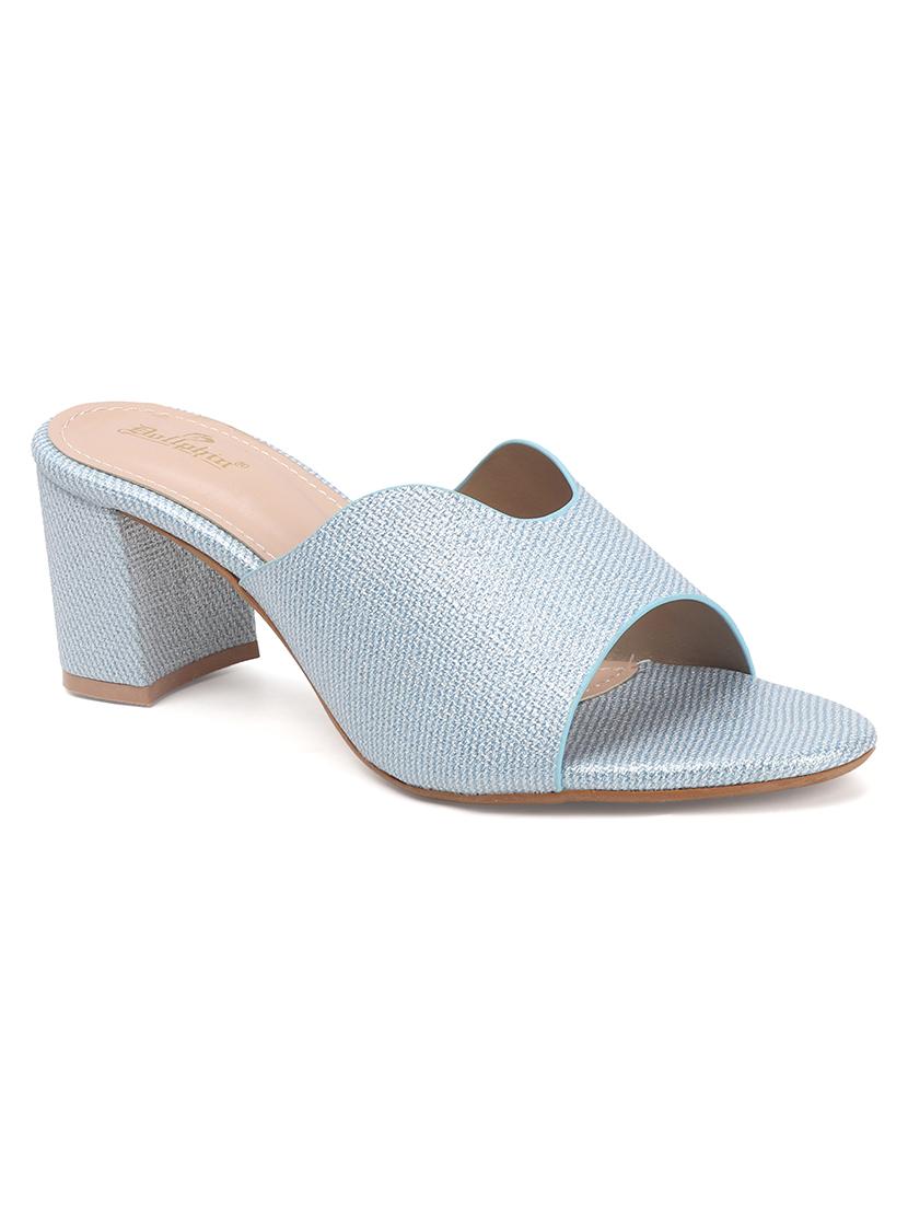 womne blue slip on sandal - 22013321 - Standard Image - 4