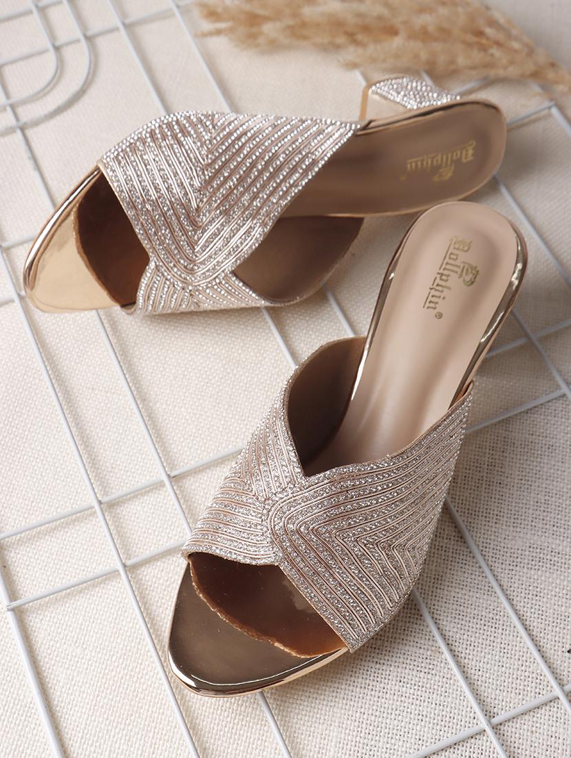 women metallic  slip on sandal - 22013322 -  Zoom Image - 0