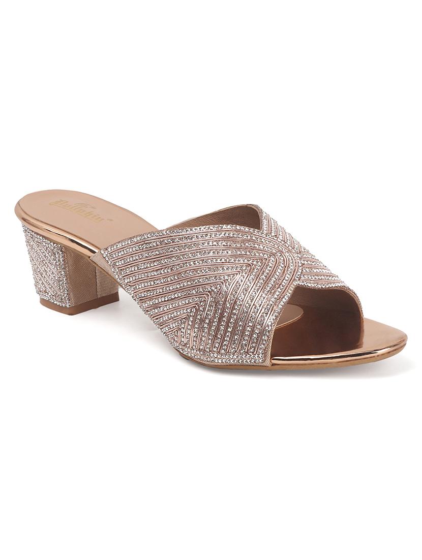 women metallic slip on sandal - 22013322 - Standard Image - 4