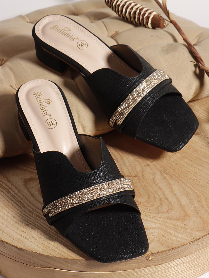 women black slip on sandal - 22013324 - Zoom Image - 0