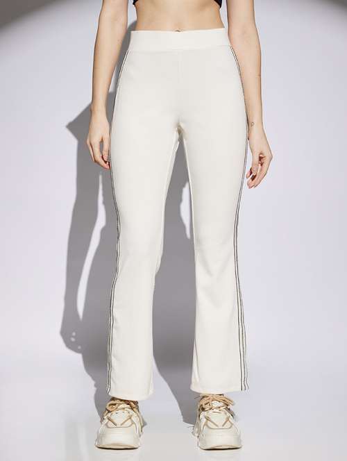 women solid high rise bootcut trouser - 22013375 -  Standard Image - 0