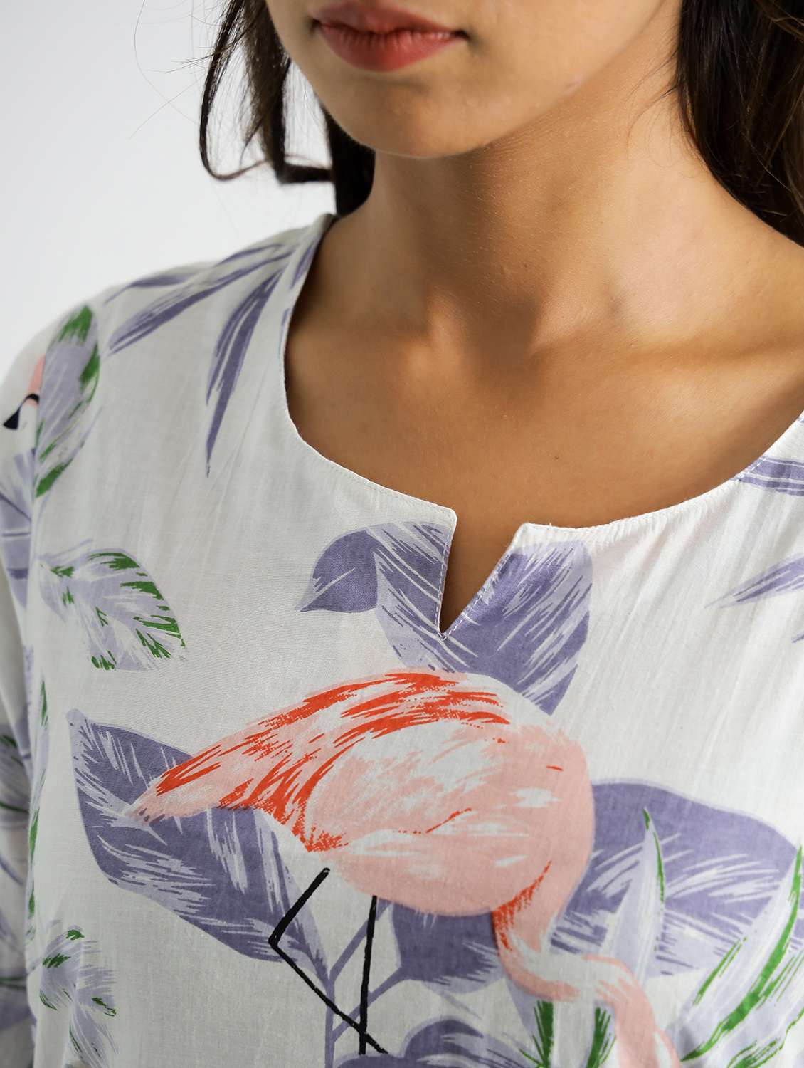 women printed three quarter sleeve co-ord set - 22013425 -  Standard Image - 4