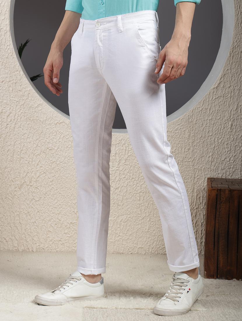 men solid mid rise flat front casual chinos  - 22013455 -  Standard Image - 1