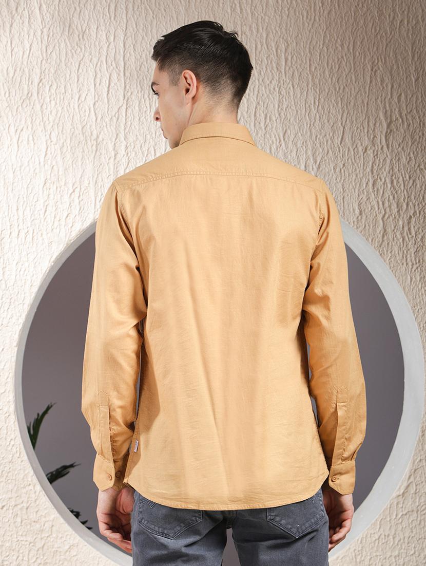 men solid long sleeve regular fit casual shirt - 22013458 - Standard Image - 4