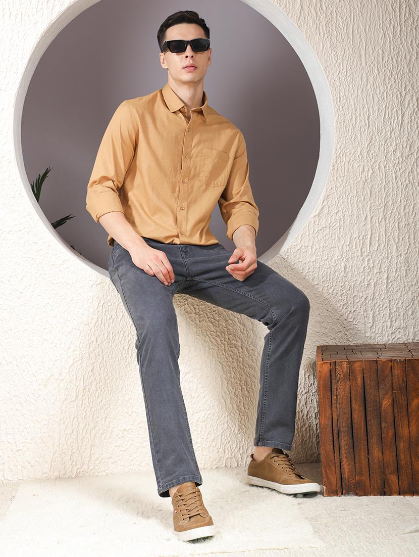 men solid long sleeve regular fit casual shirt - 22013458 - Standard Image - 6