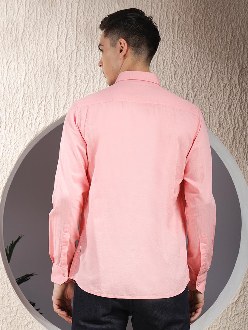 men solid long sleeve regular fit casual shirt - 22013460 - Standard Image - 4