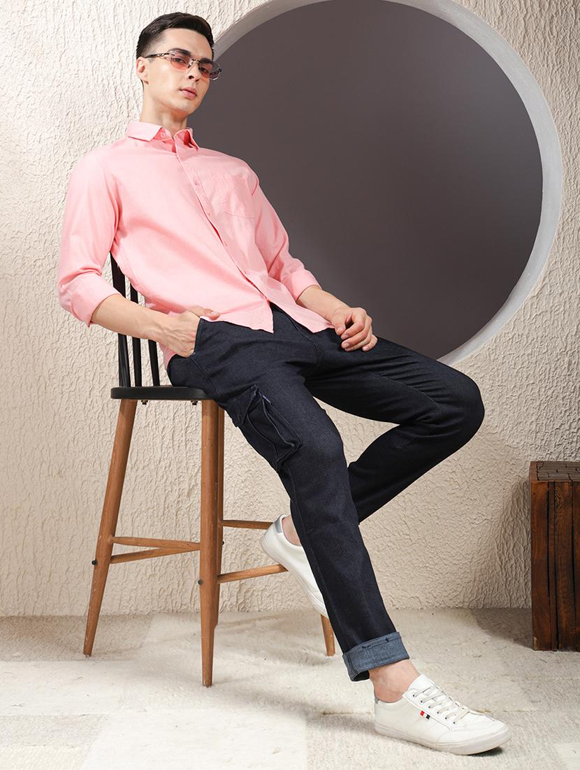 men solid long sleeve regular fit casual shirt - 22013460 - Standard Image - 6