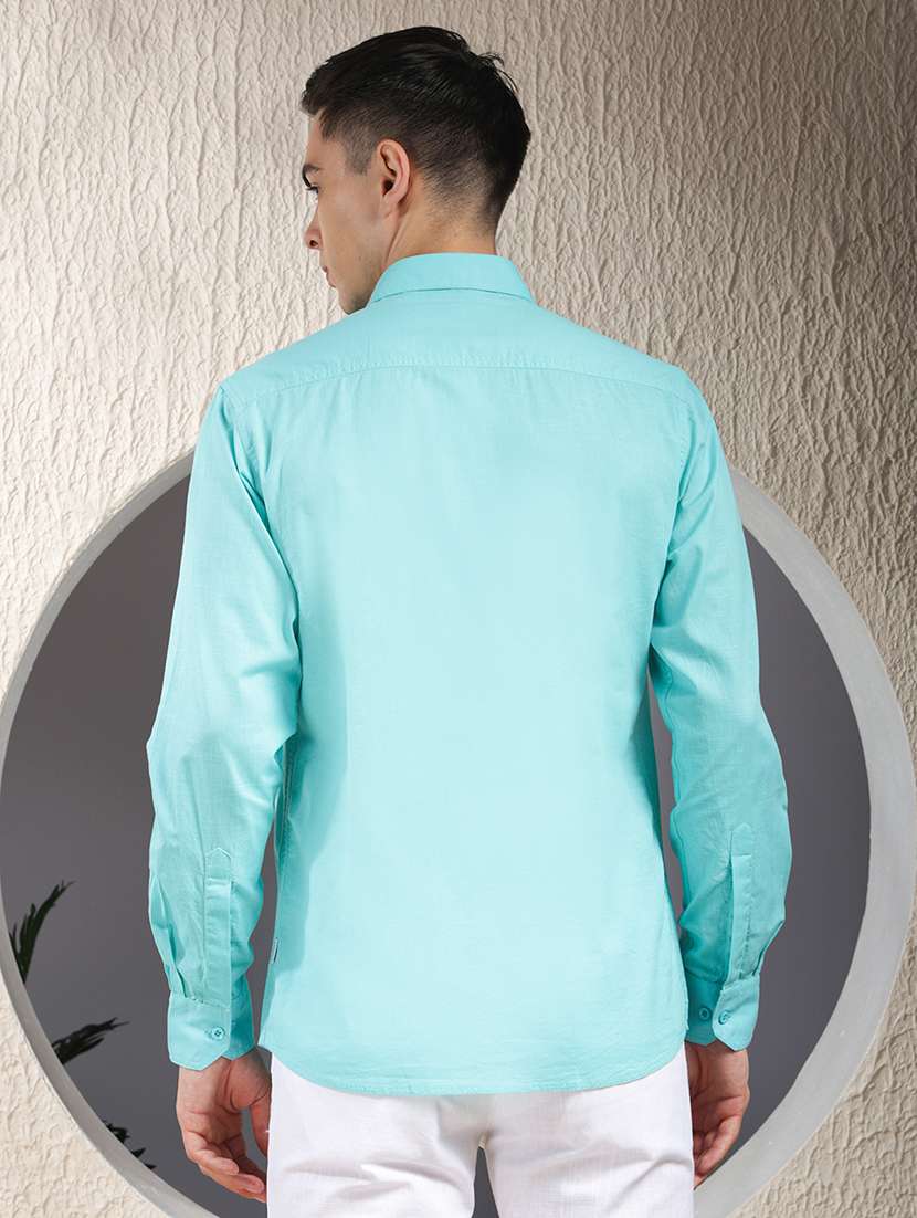 men solid long sleeve regular fit casual shirt - 22013461 -  Standard Image - 4