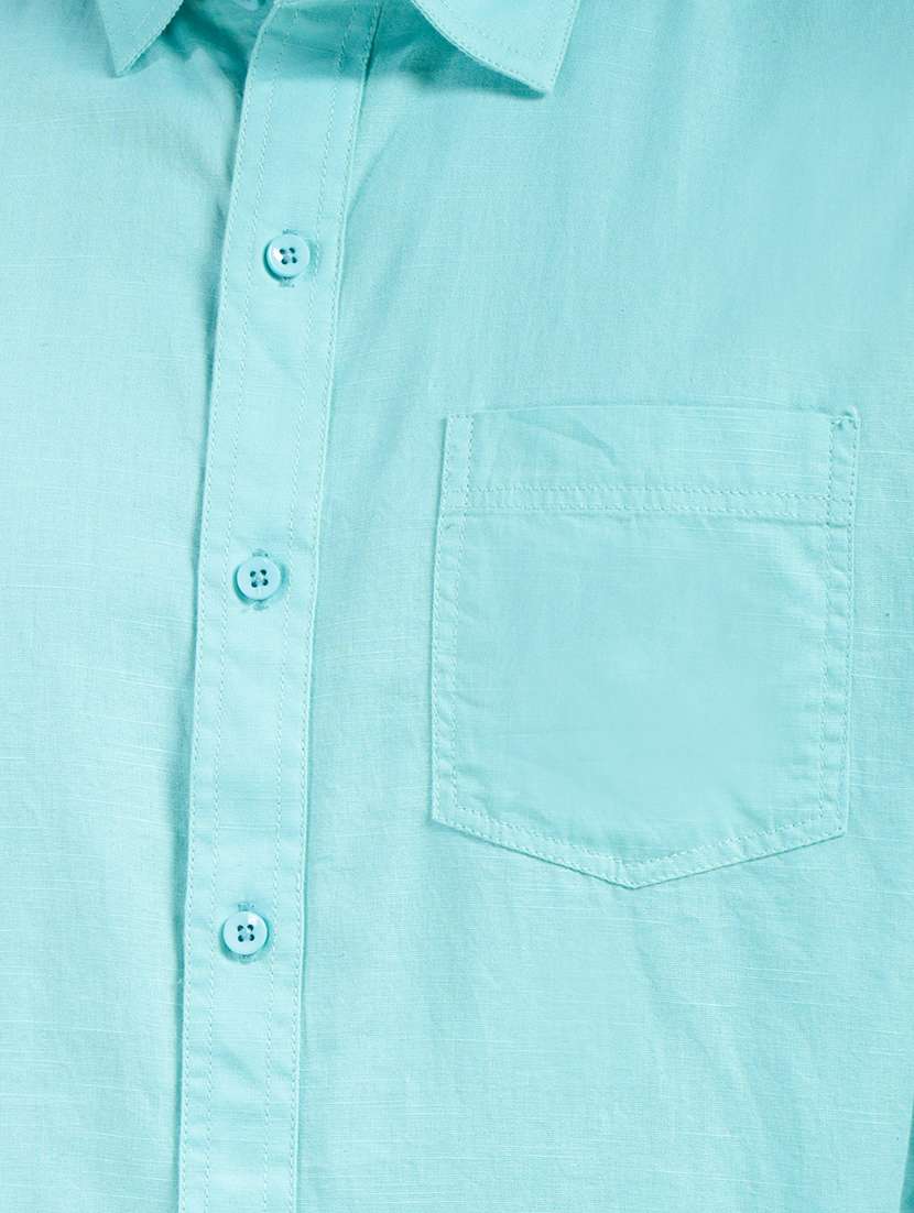 men solid long sleeve regular fit casual shirt - 22013461 -  Standard Image - 6