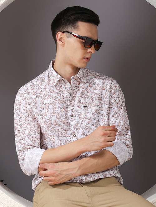 men printed long sleeve regular fit casual shirt - 22013463 -  Standard Image - 0