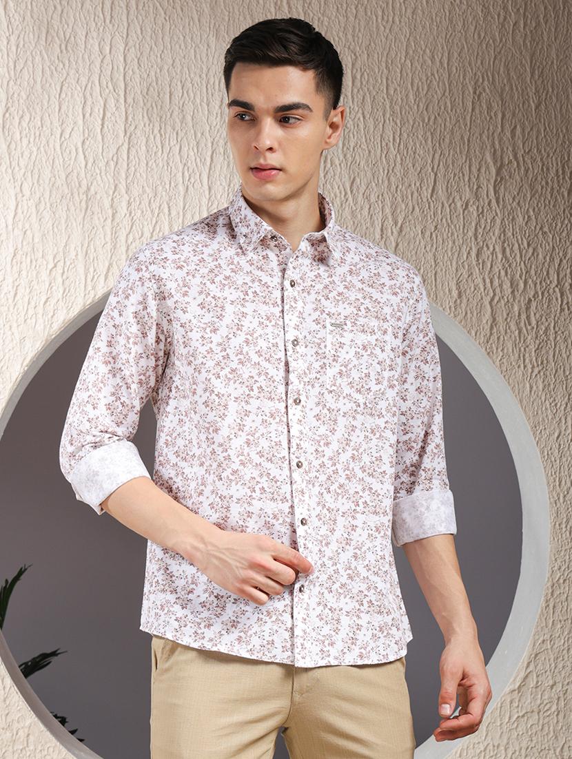 men printed long sleeve regular fit casual shirt - 22013463 - Standard Image - 1