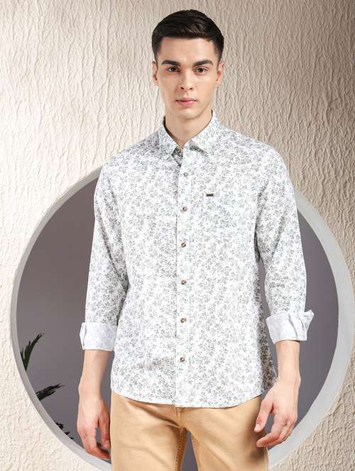 men printed long sleeve regular fit casual shirt - 22013464 -  Standard Image - 0
