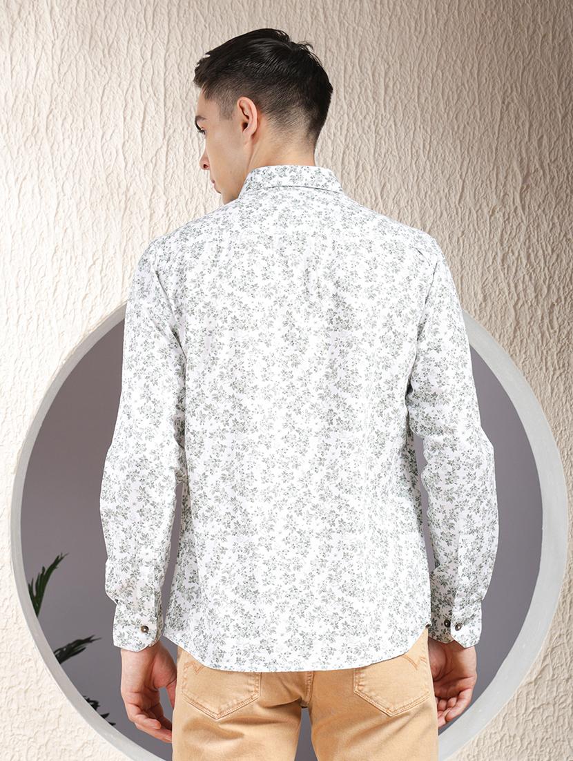 men printed long sleeve regular fit casual shirt - 22013464 - Standard Image - 4