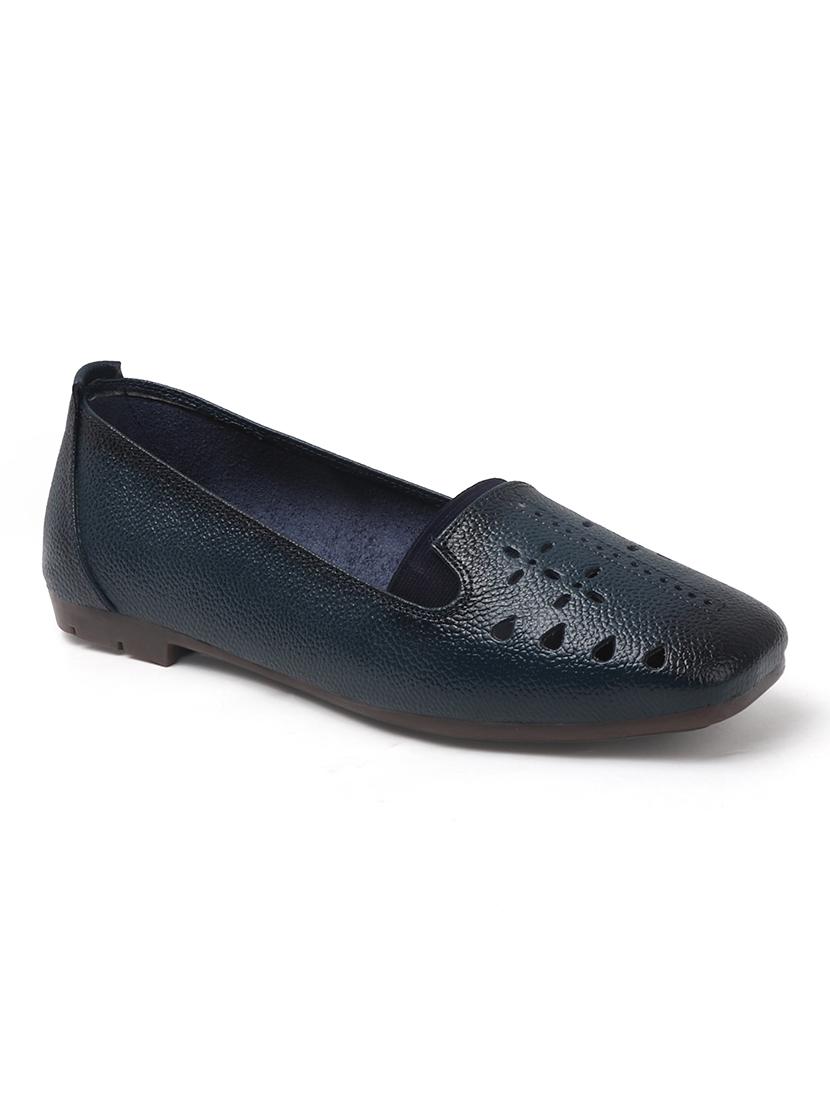 women blue slip on ballerina - 22013508 - Standard Image - 4