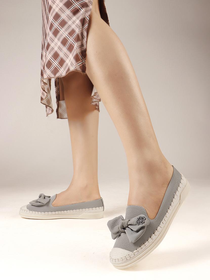 women grey slip on ballerina - 22013516 -  Standard Image - 1