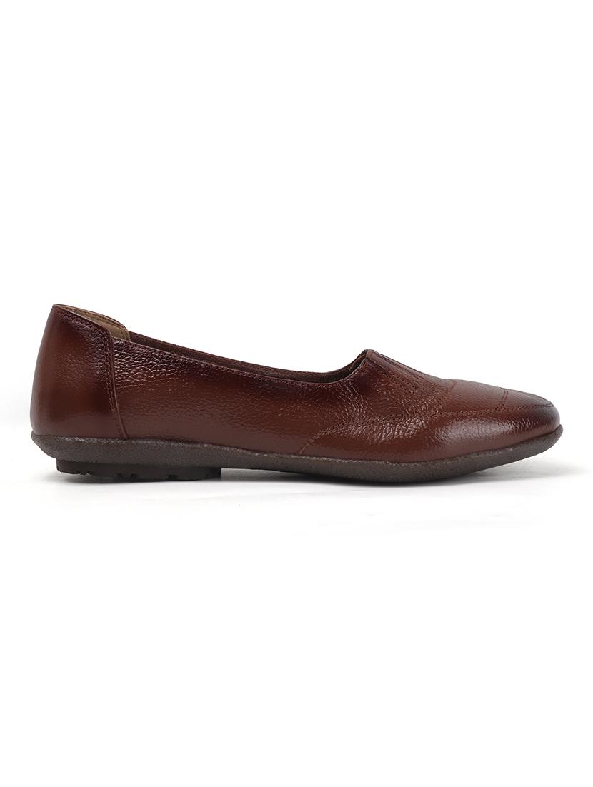 women brown slip on pump - 22013518 - Standard Image - 4