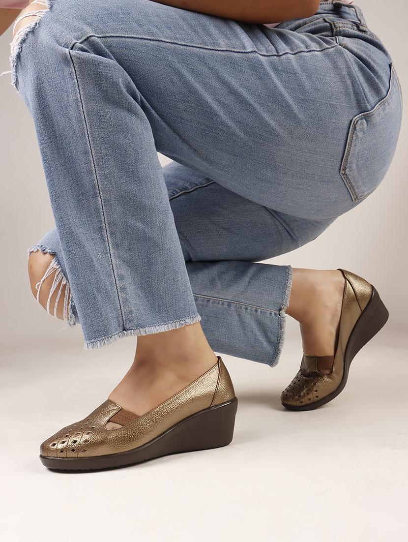 women solid slip on platforms wedge - 22013531 -  Standard Image - 1