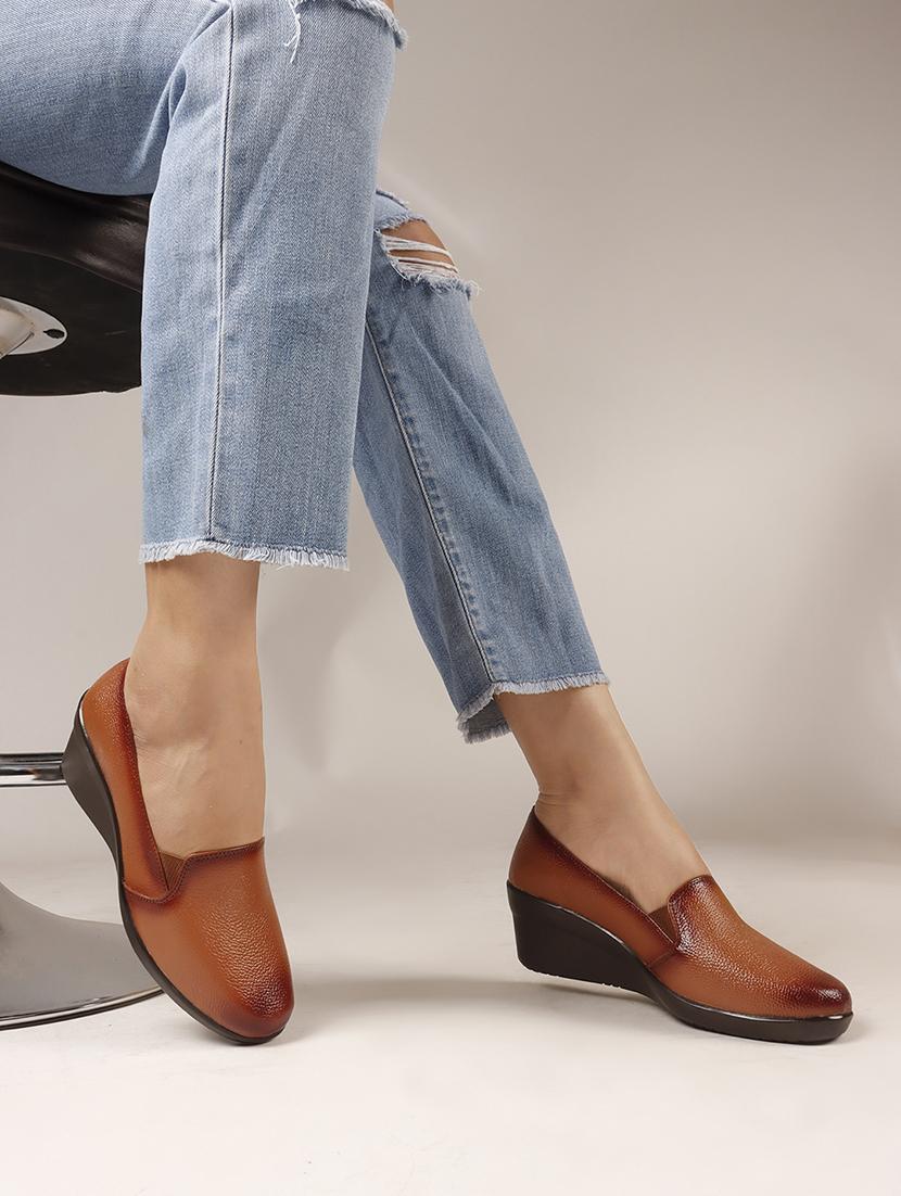 women solid slip on platforms wedge - 22013532 -  Standard Image - 1