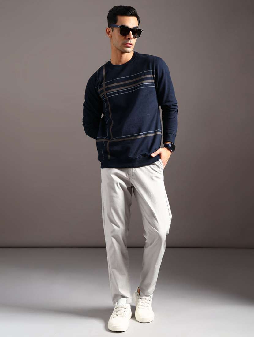 men striped long sleeve sweatshirt - 22013883 -  Standard Image - 4