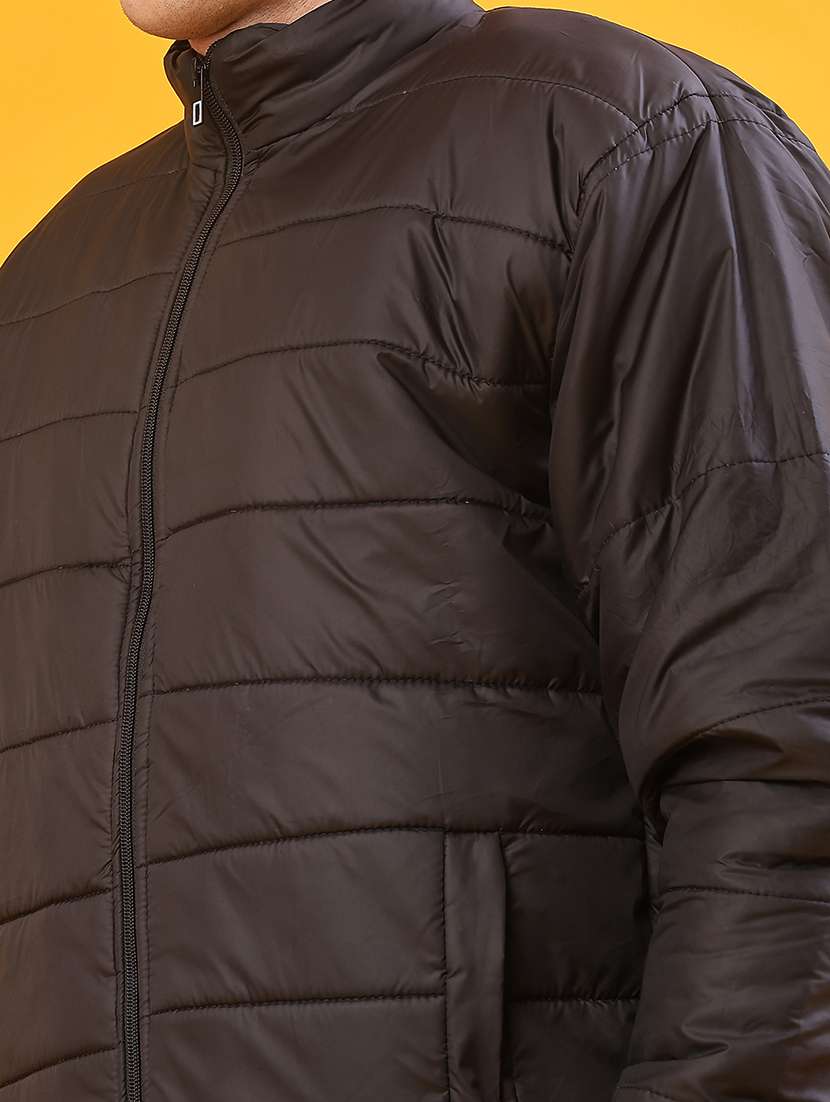 men solid long sleeve puffer jacket - 22013969 -  Standard Image - 4