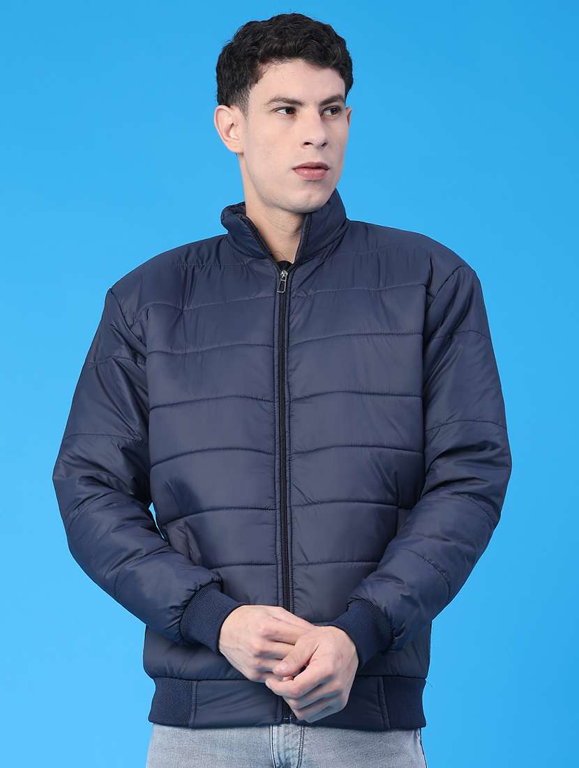 men solid long sleeve puffer jacket - 22013970 -  Standard Image - 1