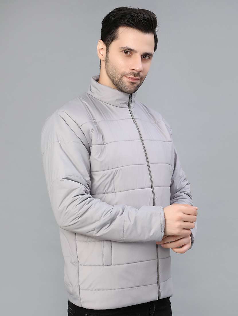 men solid long sleeve regular fit puffer jacket - 22013971 -  Standard Image - 1