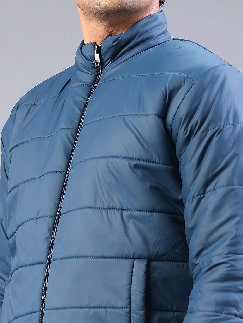 men solid long sleeve puffer jacket - 22013972 -  Standard Image - 4