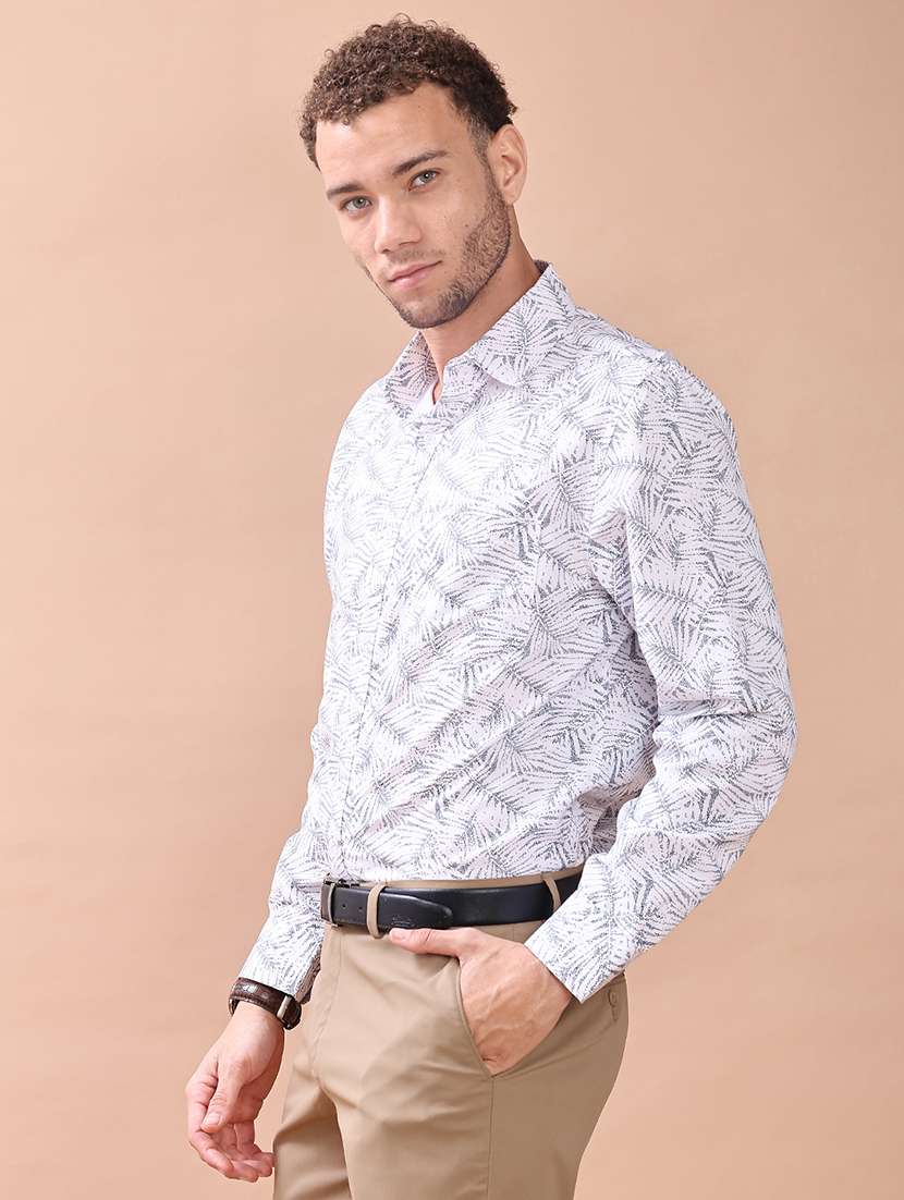 men printed long sleeve regular fit casual shirt - 22014051 -  Standard Image - 1