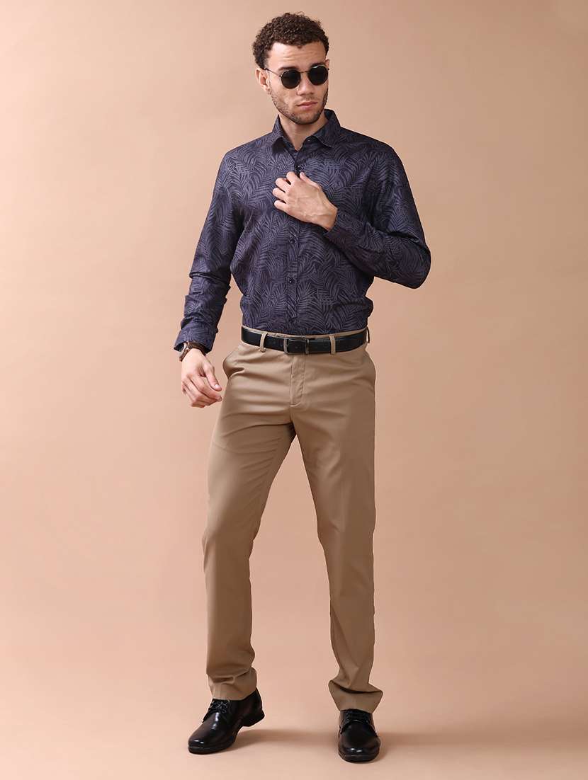 men printed long sleeve regular fit formal shirt - 22014092 -  Standard Image - 4