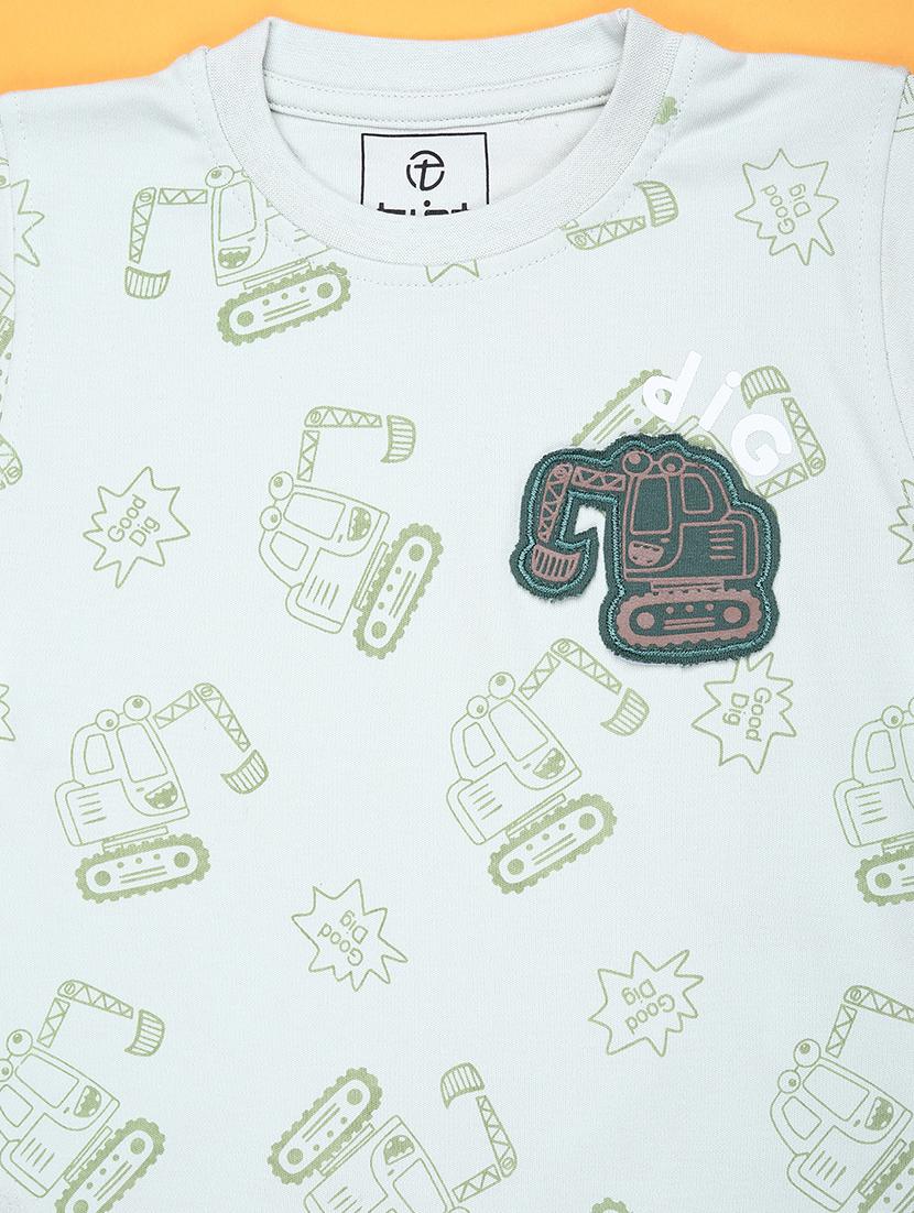 kids printed t-shirt and shorts co-ord set - 22014144 - Standard Image - 4