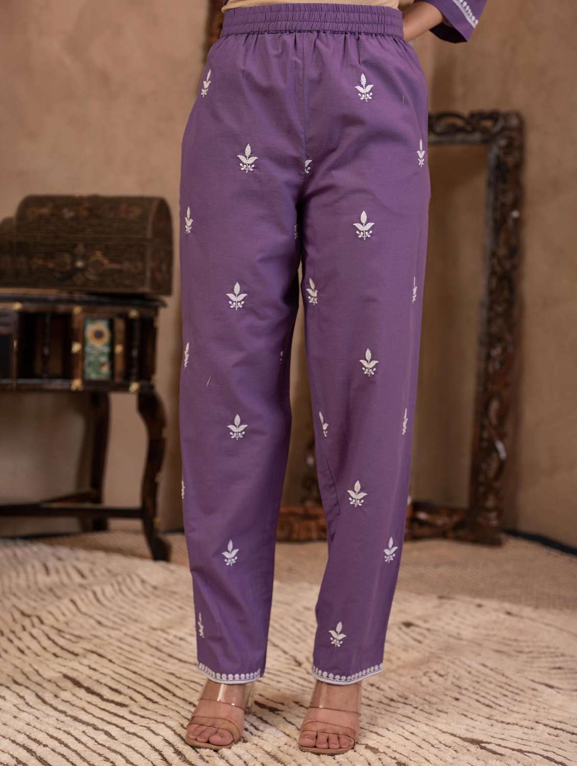 women three quarter sleeve ethnic co-ord set - 22014585 -  Standard Image - 4