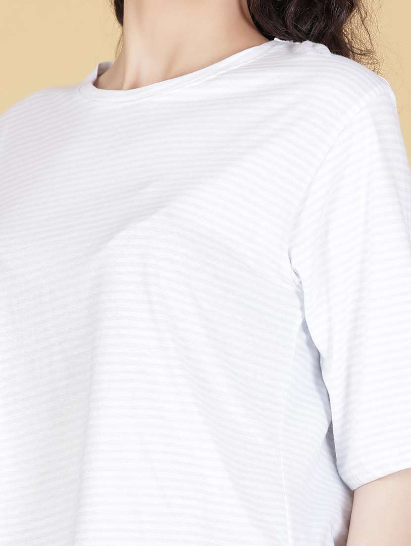 white cotton oversized tshirt - 22014616 -  Standard Image - 4