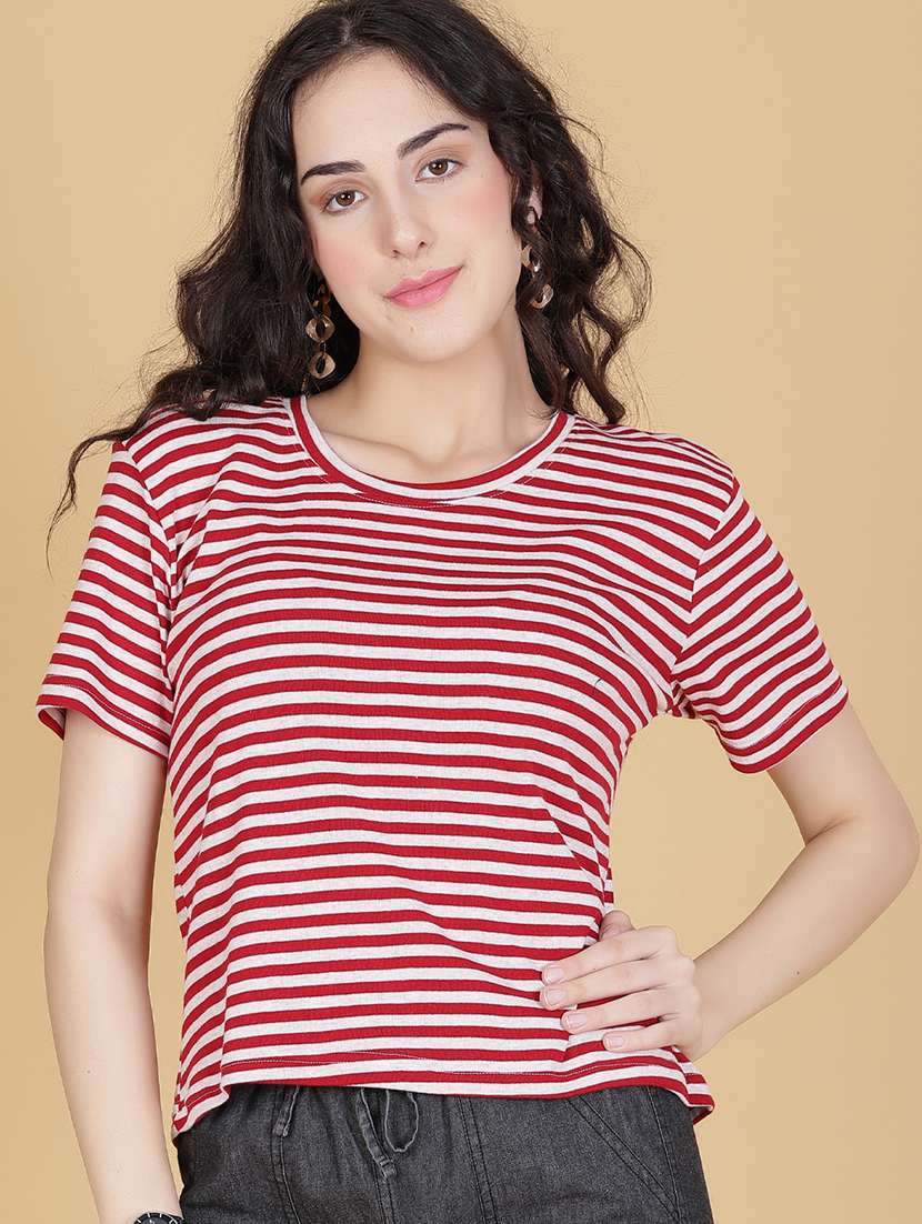 maroon cotton regular tshirt