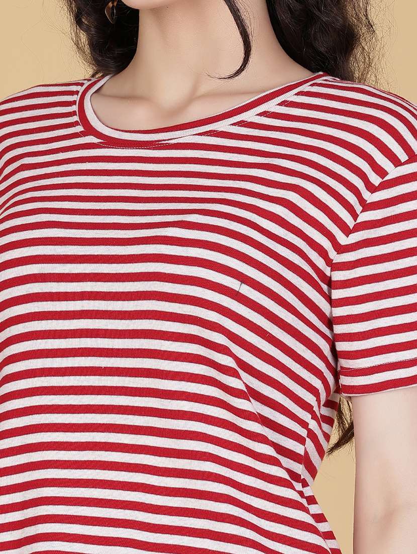 maroon cotton regular tshirt - 22014617 -  Standard Image - 4