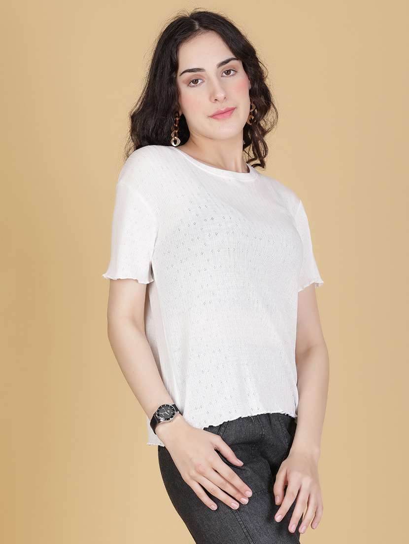 white cotton boxy tshirt - 22014621 -  Standard Image - 1