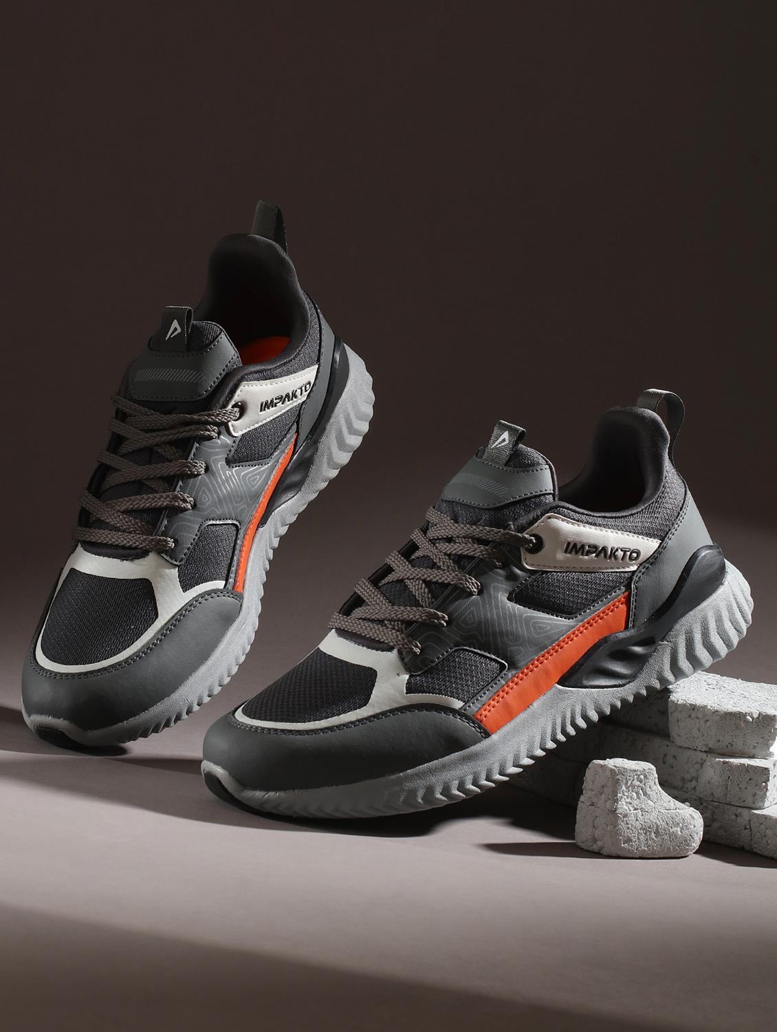 men grey solid lace up sneaker - 22015920 - Zoom Image - 0