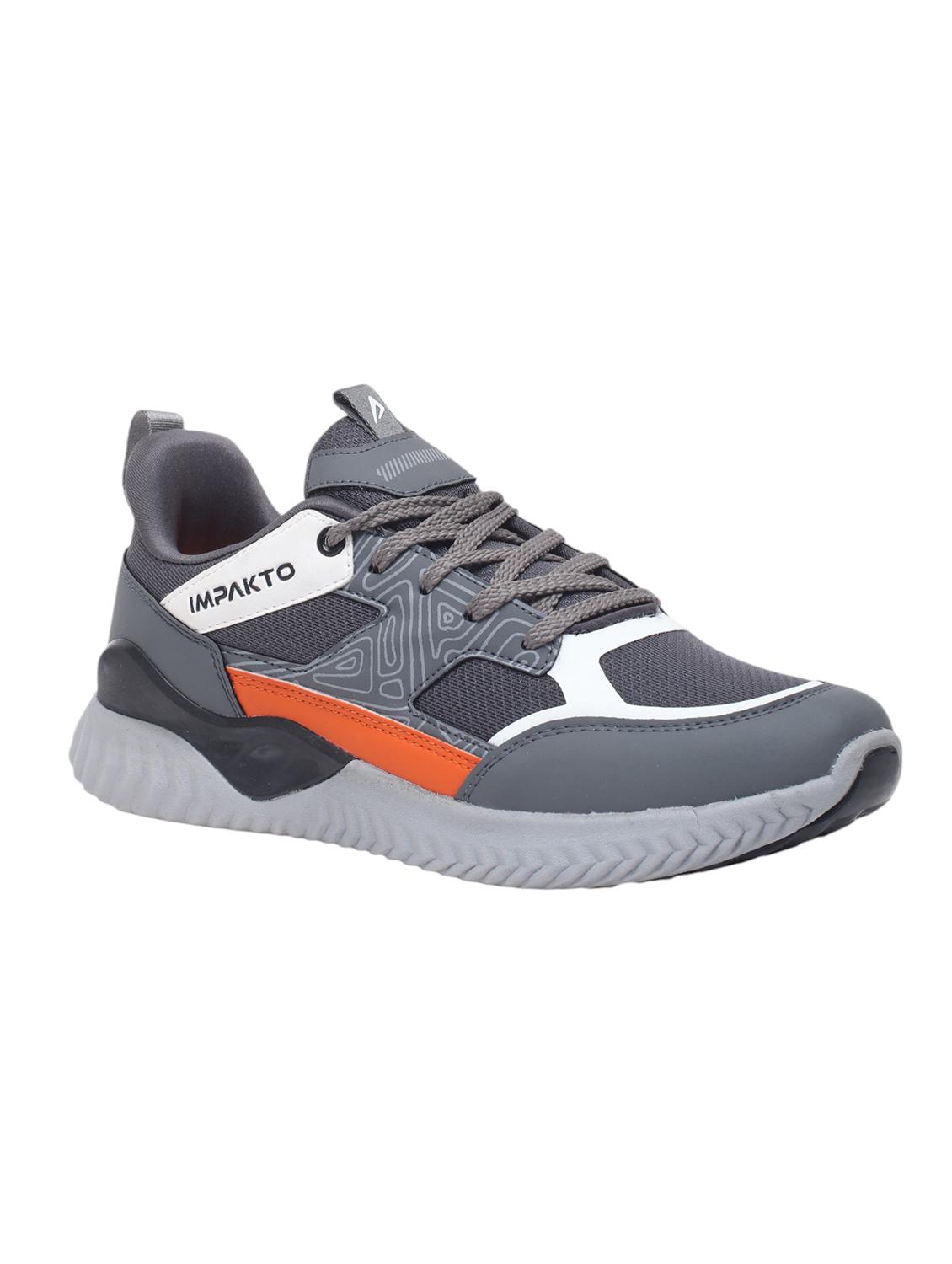 men grey solid lace up sneaker - 22015920 -  Standard Image - 1
