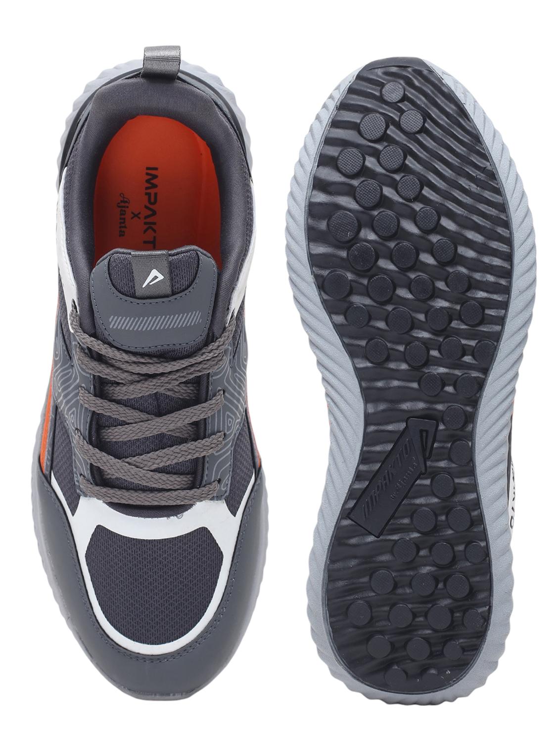 men grey solid lace up sneaker - 22015920 - Standard Image - 4