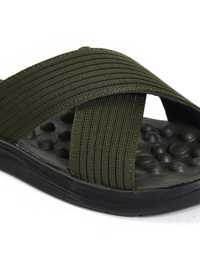men olive slip on slider - 22016320 - Standard Image - 4