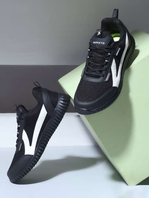 men black lace up sport shoe - 22016326 - Standard Image - 0