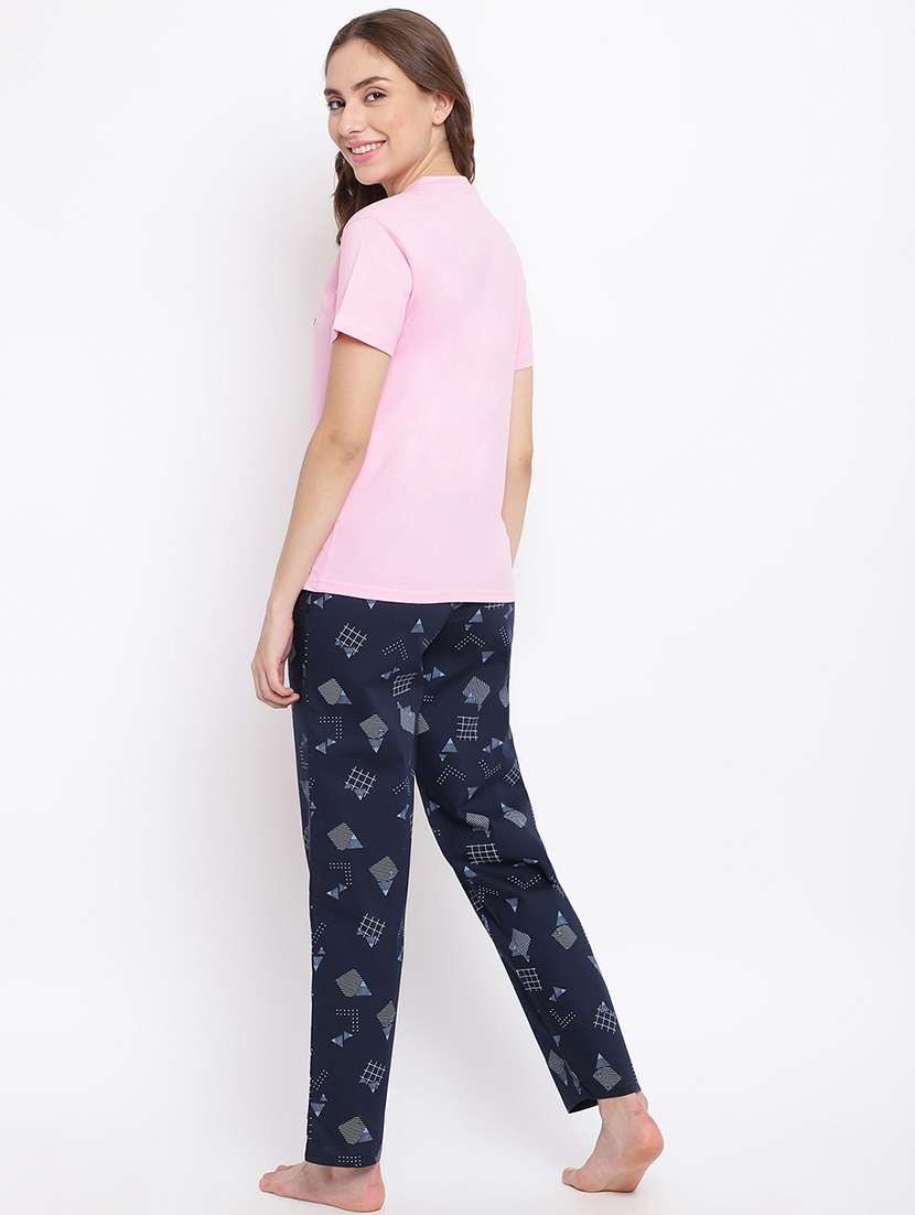 women printed nightwear pyjama set - 22016384 -  Standard Image - 4