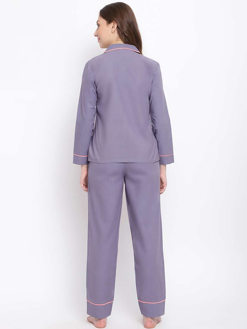 women printed nightwear pyjama set - 22016388 -  Standard Image - 4