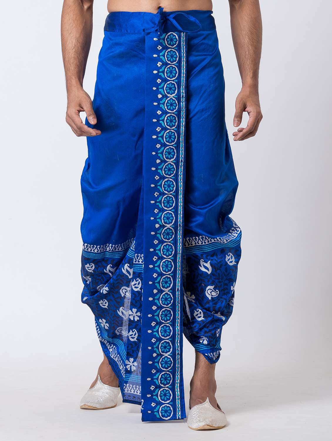 men printed mid rise draped dhoti - 22016471 -  Standard Image - 1