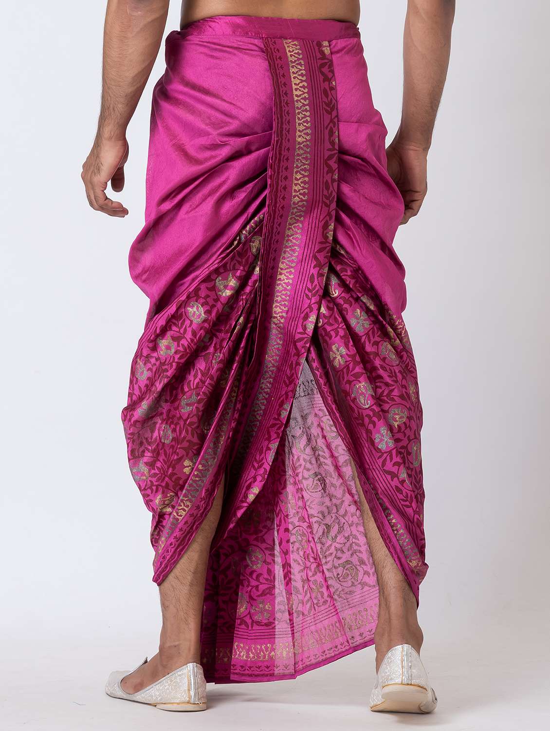 men printed mid rise draped dhoti - 22016493 -  Standard Image - 1