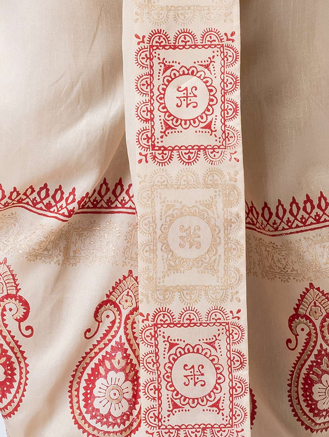 men printed mid rise draped dhoti - 22016502 -  Standard Image - 4