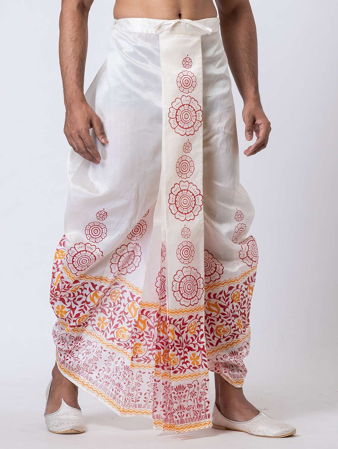 men printed mid rise draped dhoti - 22016512 -  Standard Image - 1